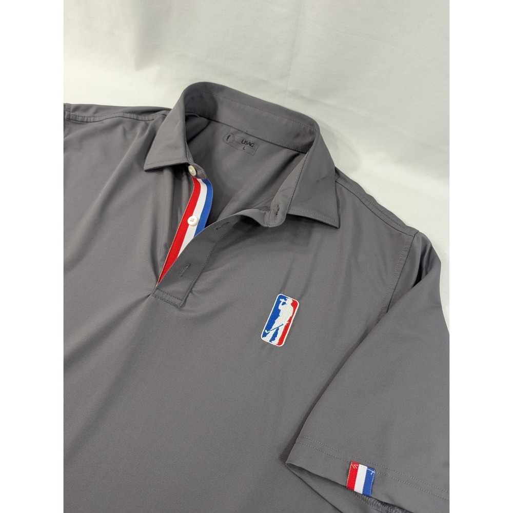 U Suck At Golf Polo Shirt Mens Large Gray Performance Stretch Golf Top